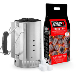 Komínový startér Weber - set vč. podpalovače a briket Weber